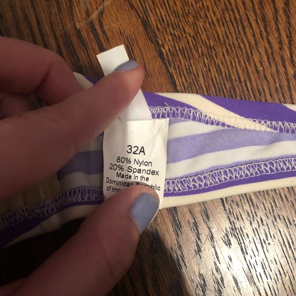 Jcrew purple striped push-up halter bikini top - Picture 7 of 7